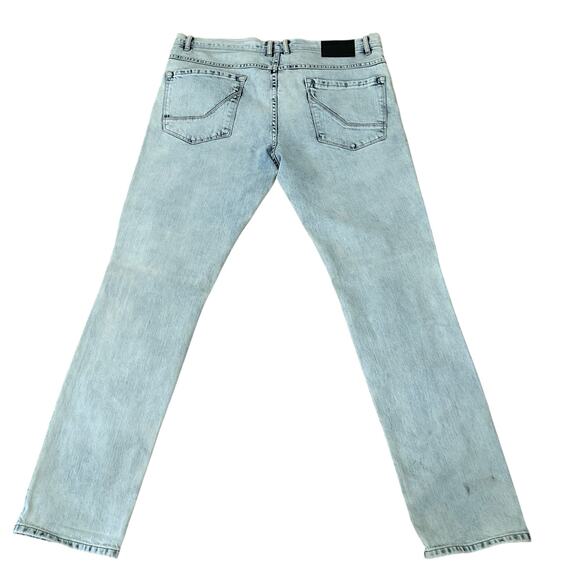 EMPYRE Men Skeletor Intentionally Distressed 5 Pocket Design Blue Jeans Size 36 - Picture 2 of 7